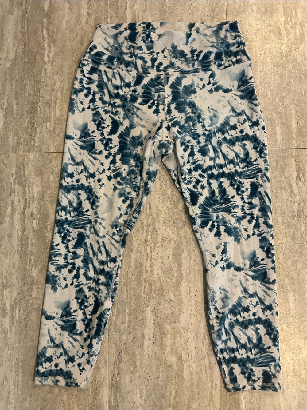RBX Women’s Blue and White Tie-Dye Leggings